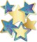 Carson Dellosa Galaxy 36 Stars Cutouts, Marble & Gold Star Cutouts for Bulletin Board and Classroom Décor, Galaxy Décor Classroom Cut-Outs, Space Décor Cutouts for Classroom Bulletin Board Decorations